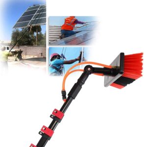 3-11M（ 12FT-36FT） Water Fed Telescopic Brush, Cleaning Photovoltaic and Solar Panels, Washing Set Equipment Extension Pole Cleaning for Trucks Windows,Outdoor Window Cleaner,18FT-5.4m (1)